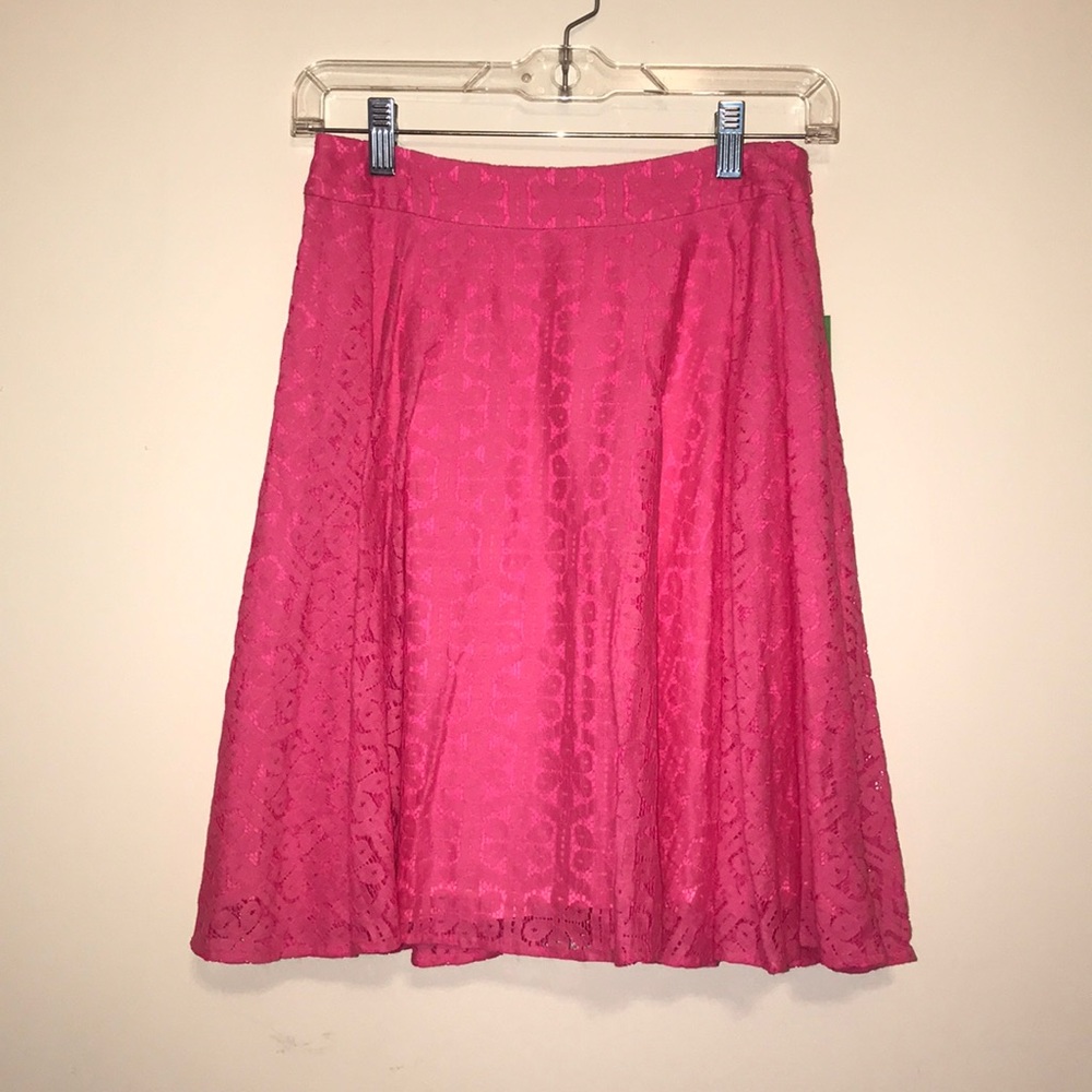 NWT Lilly Pulitzer Size 2 Hot Pink Meadow Skirt